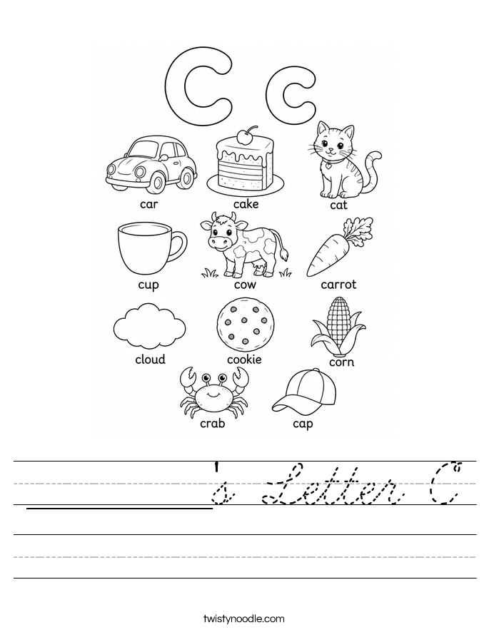 _________'s Letter C Worksheet