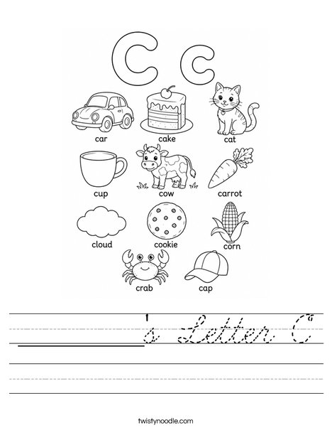 _________'s Letter C Worksheet
