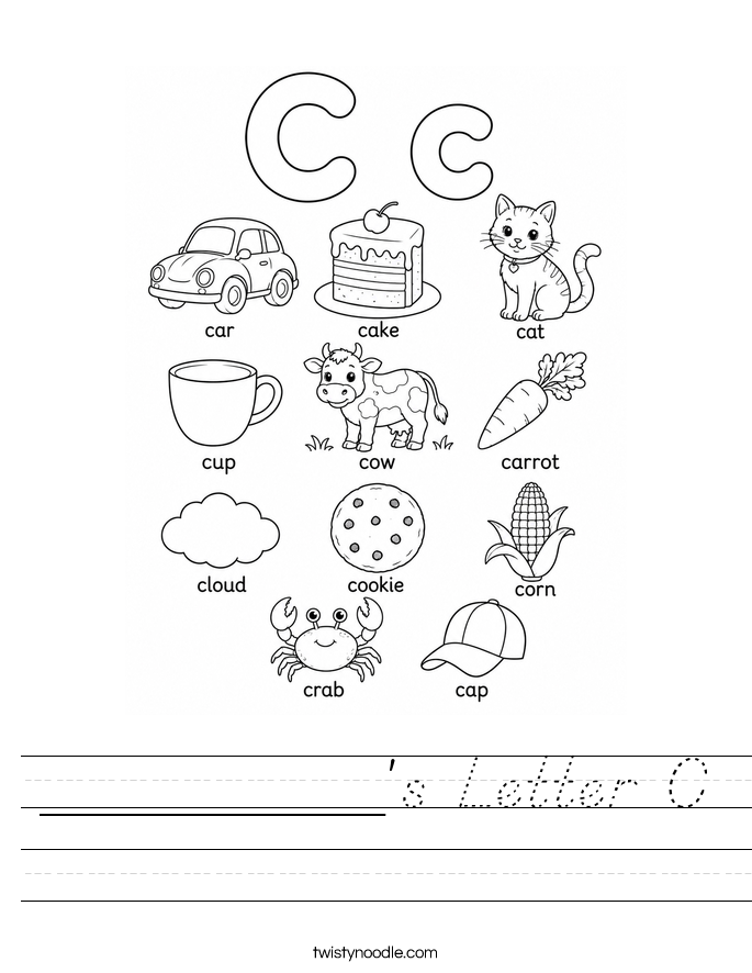 _________'s Letter C Worksheet