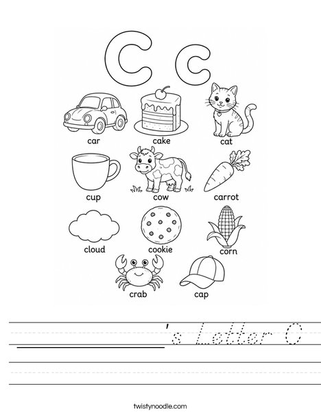 _________'s Letter C Worksheet