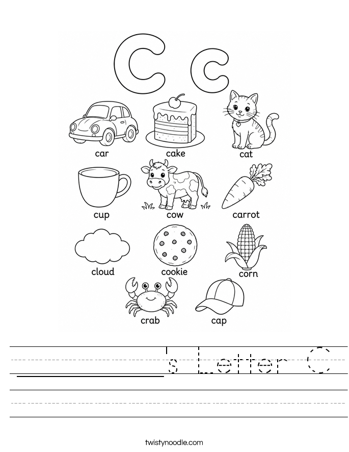 _________'s Letter C Worksheet