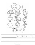 _________'s Letter C Worksheet