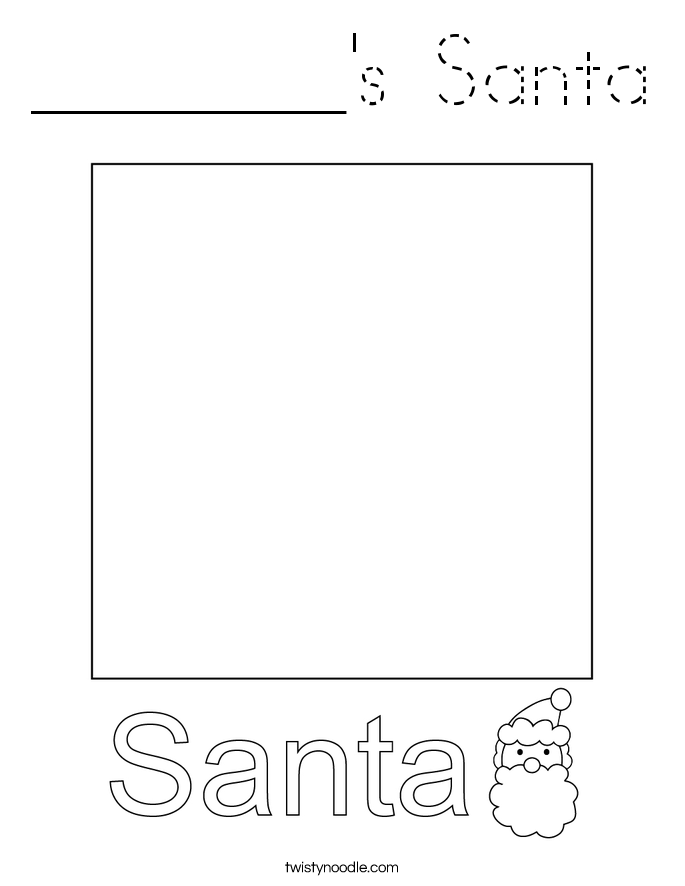 _______'s Santa Coloring Page