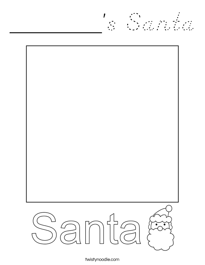 _______'s Santa Coloring Page