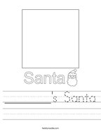 _______'s Santa Handwriting Sheet