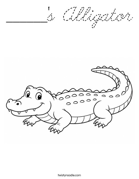 ______'s Alligator Coloring Page