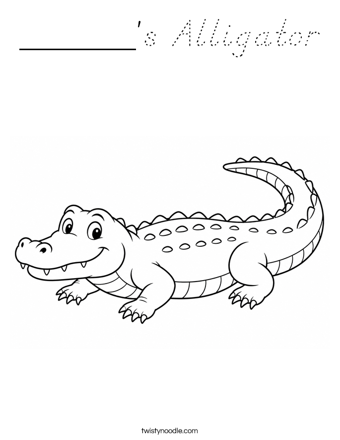 ______'s Alligator Coloring Page