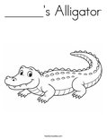 ______'s Alligator Coloring Page