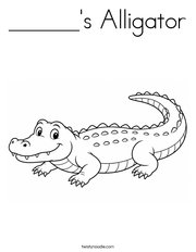 ______'s Alligator Coloring Page