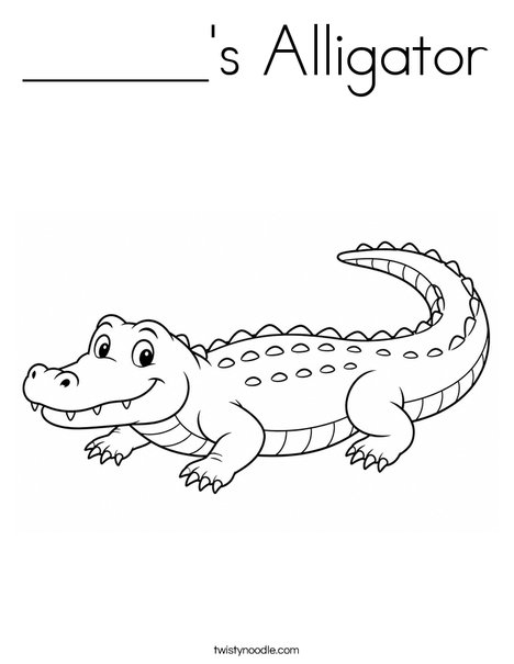 ______'s Alligator Coloring Page