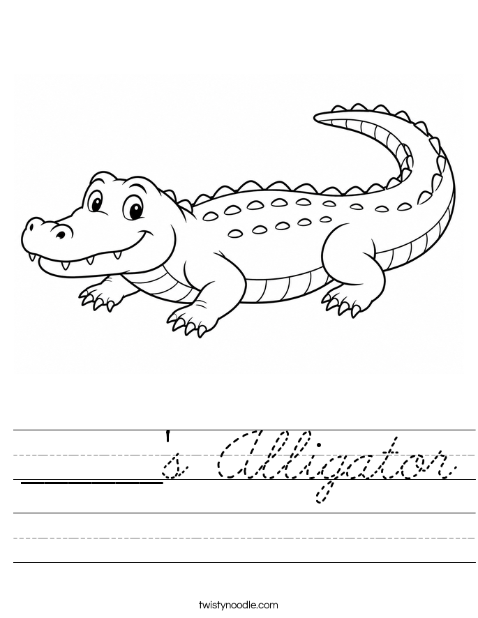 ______'s Alligator Worksheet
