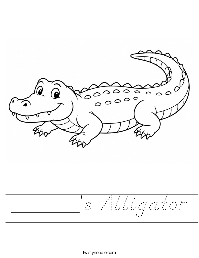 ______'s Alligator Worksheet