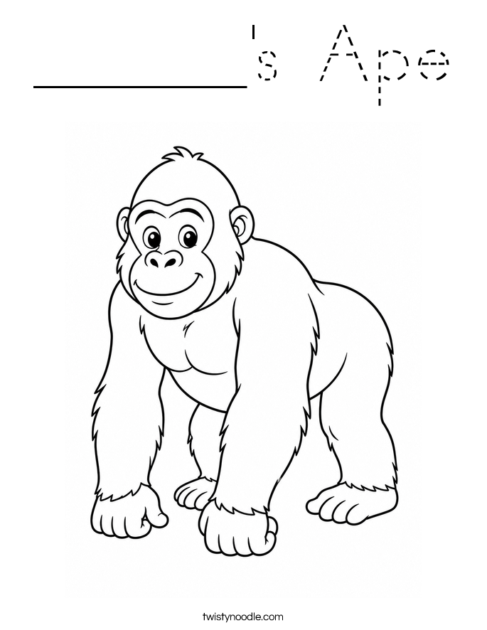 ______'s Ape Coloring Page