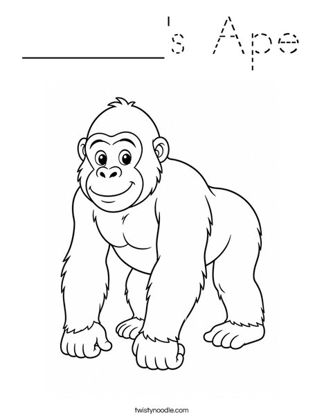 ______'s Ape Coloring Page
