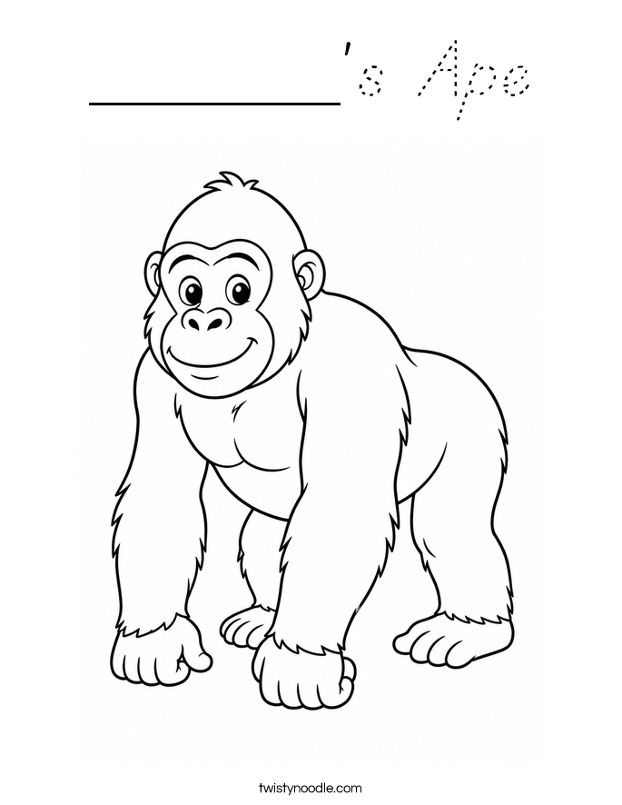 ______'s Ape Coloring Page