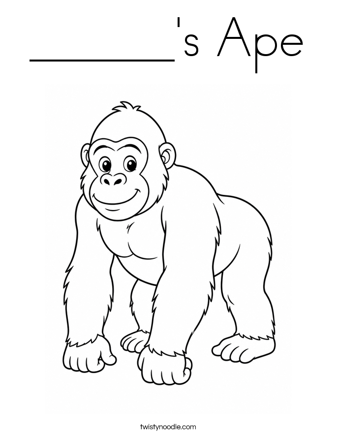 ______'s Ape Coloring Page