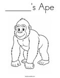 ______'s Ape Coloring Page