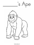 ______'s Ape Coloring Page