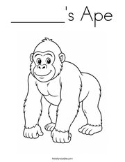 ______'s Ape Coloring Page