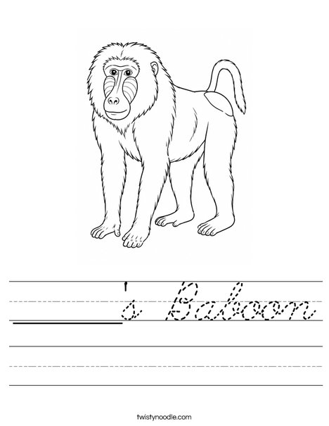 ______'s Baboon Worksheet