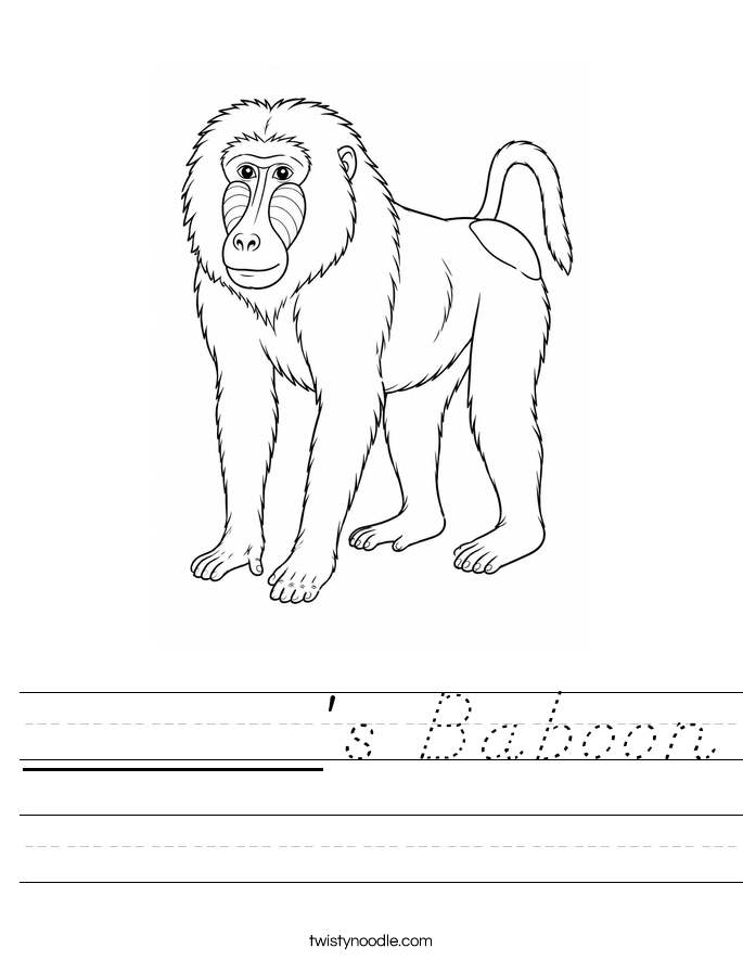 ______'s Baboon Worksheet