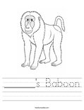 ______'s Baboon Worksheet