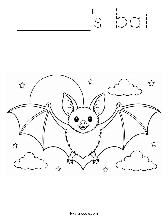 ______'s bat Coloring Page