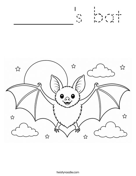 ______'s bat Coloring Page