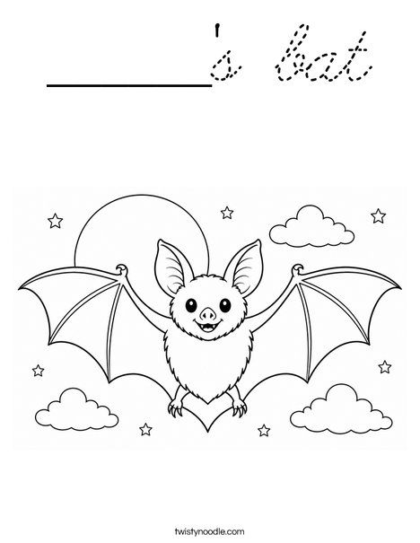 ______'s bat Coloring Page