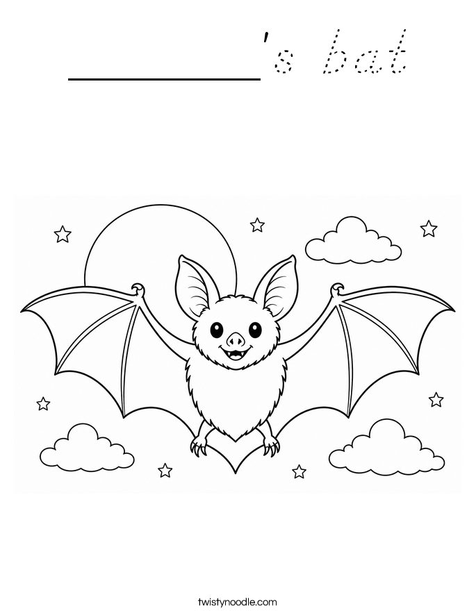 ______'s bat Coloring Page