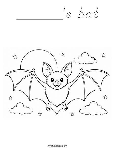 ______'s bat Coloring Page