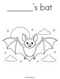 ______'s bat Coloring Page