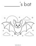 ______'s bat Coloring Page