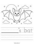 ______'s bat Handwriting Sheet