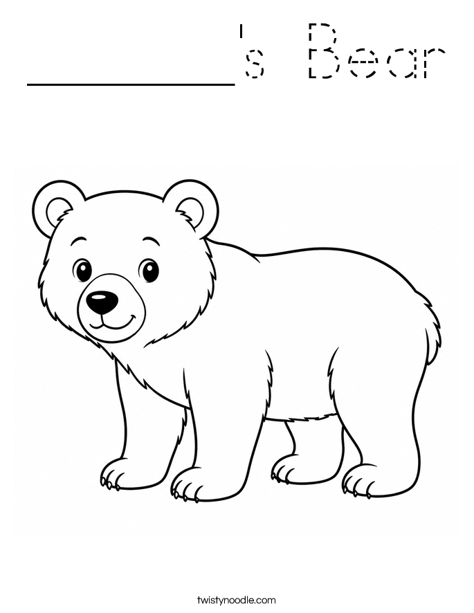 ______'s Bear Coloring Page