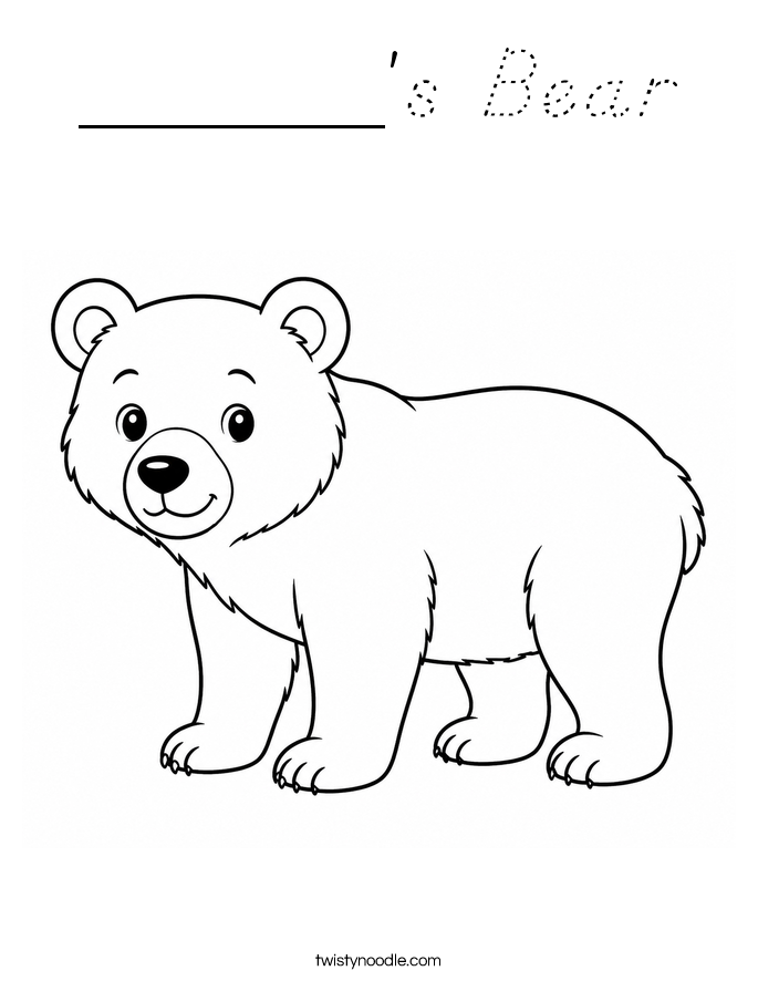 ______'s Bear Coloring Page