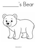______'s Bear Coloring Page