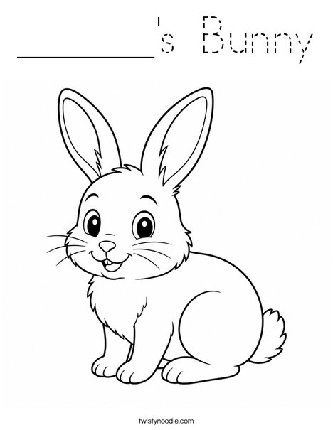 ______'s Bunny Coloring Page