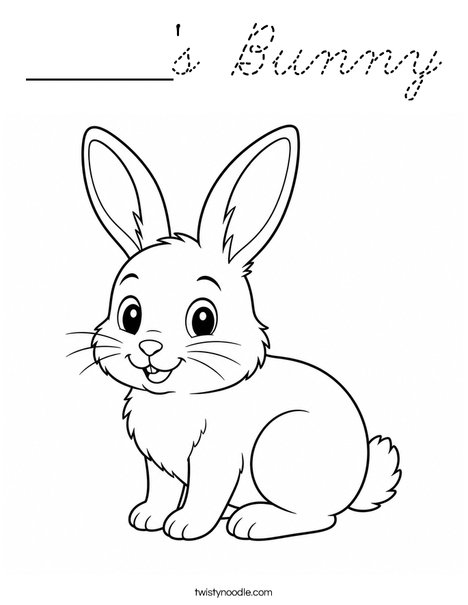 ______'s Bunny Coloring Page
