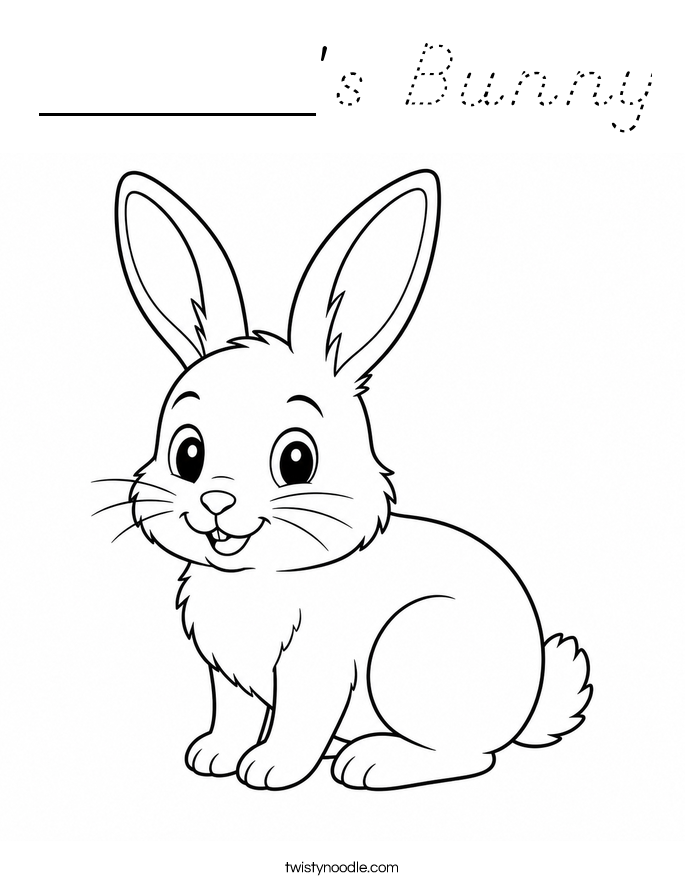 ______'s Bunny Coloring Page