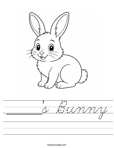 ______'s Bunny Worksheet