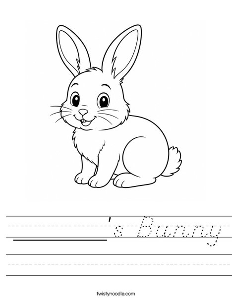 ______'s Bunny Worksheet