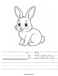 ______'s Bunny Worksheet
