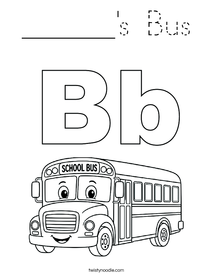 ______'s Bus Coloring Page