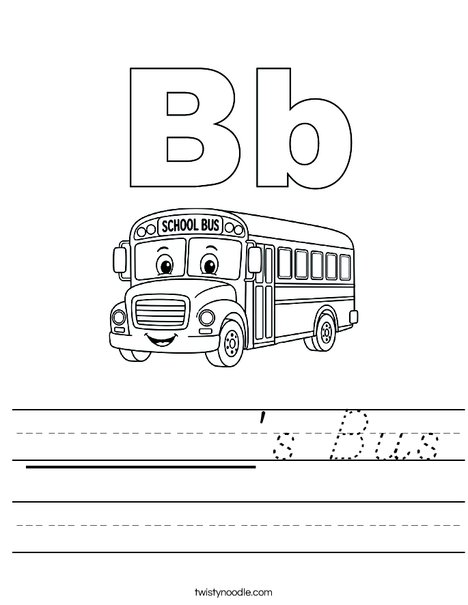 ______'s Bus Worksheet