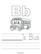 ______'s Bus Handwriting Sheet