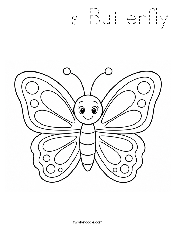 ______'s Butterfly Coloring Page