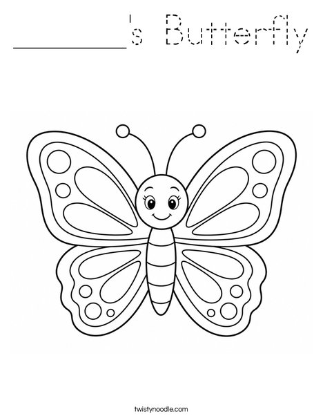 ______'s Butterfly Coloring Page