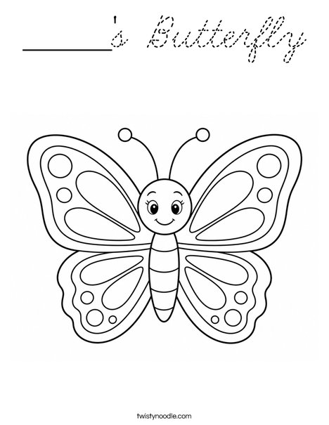 ______'s Butterfly Coloring Page