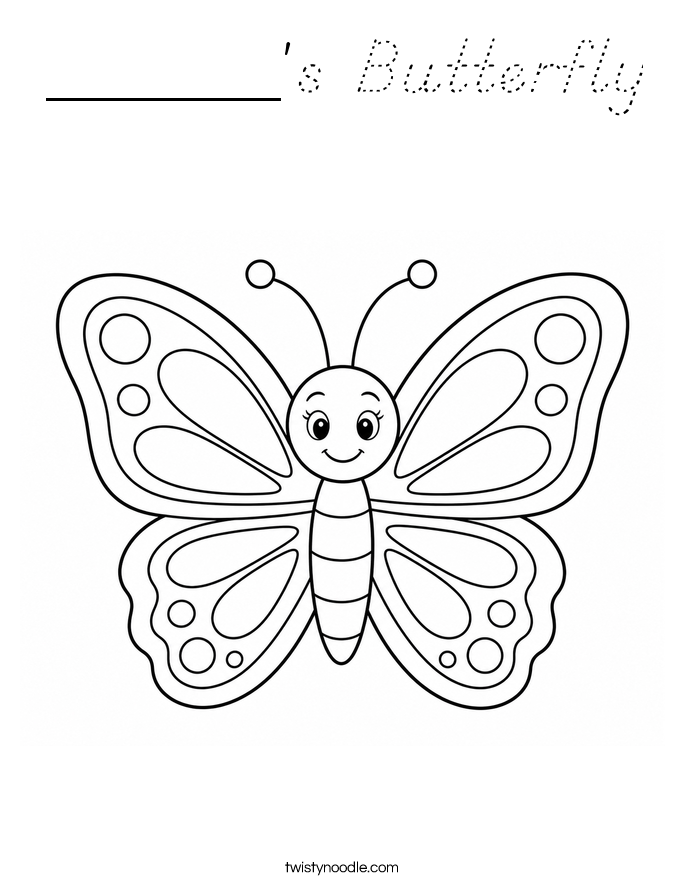 ______'s Butterfly Coloring Page
